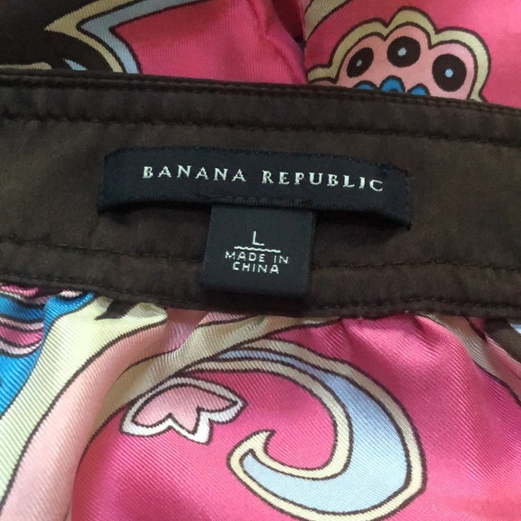 Banana Republic boho silk tunic dress paisley L - Picture 7 of 8